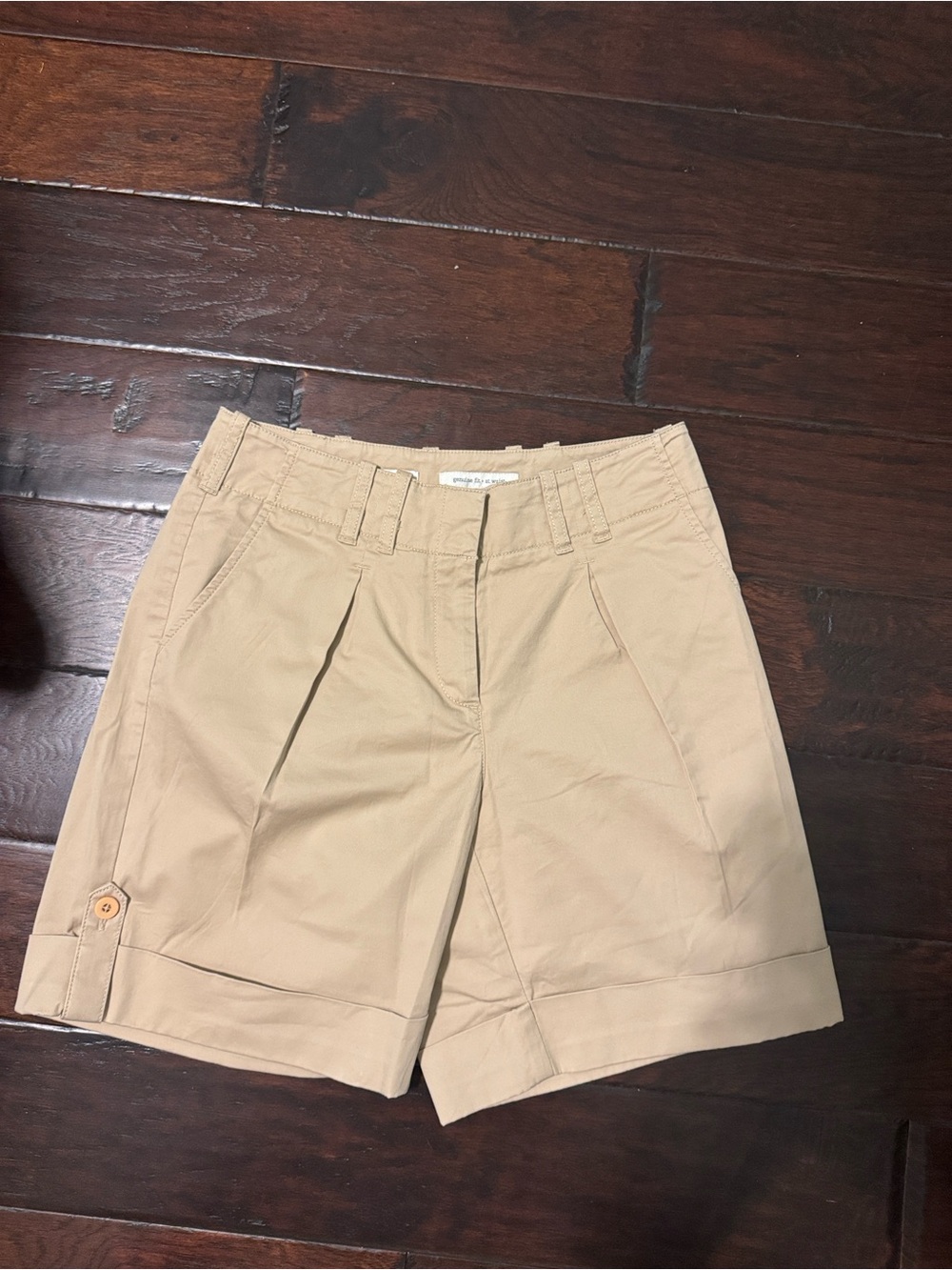 J. Jill Beige Pleated Cotton Shorts NWOT